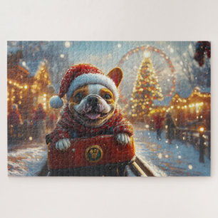 Bull Terrier Dog Christmas Jigsaw Puzzle