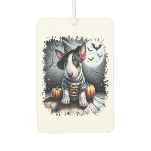 Bull Terrier Dog Halloween Car Air Freshener
