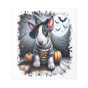 Bull Terrier Dog Halloween Notepad