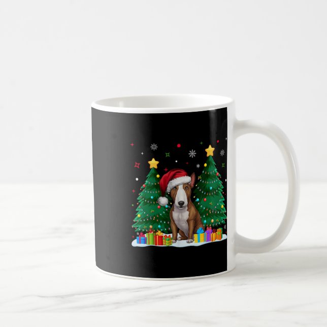Bull Terrier Dog Lovers Santa Hat Ugly Christmas S Coffee Mug (Right)