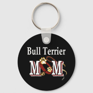 Bull Terrier Dog MOM Key Ring