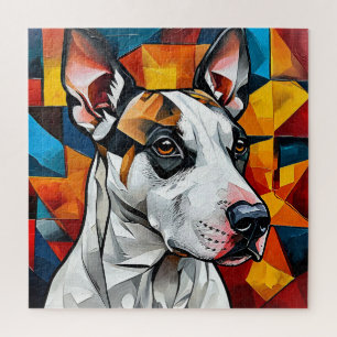 Bull Terrier Dog Portrait Puzzle For Pet Lovers