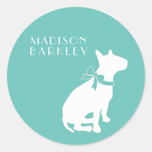 Bull Terrier Dog Puppy Classic Round Sticker