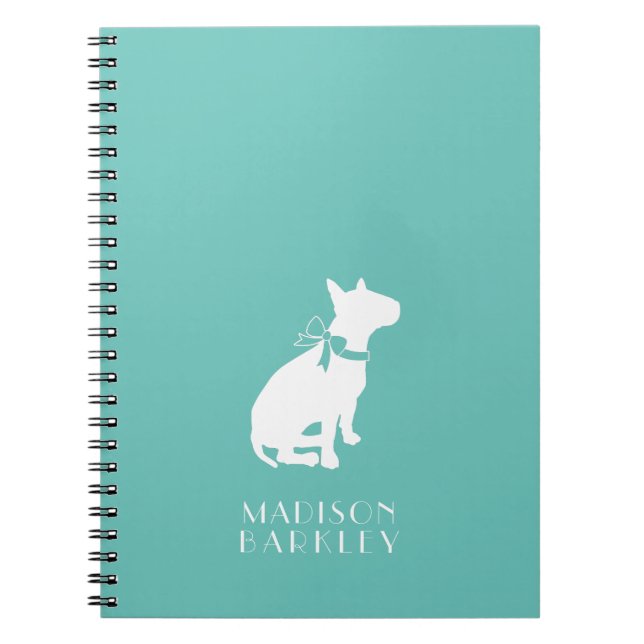Bull Terrier Dog Puppy Notebook (Front)