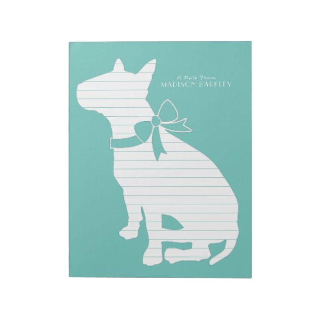 Bull Terrier Dog Puppy Notepad (Rotated)
