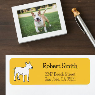 Bull Terrier Dog Return Address Labels