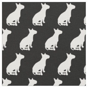Bull Terrier Dog Silhouette Pet Fabric