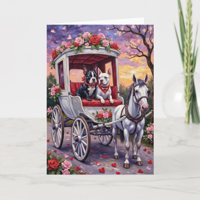 Bull Terrier Dog Valentine's Day Card (Front)