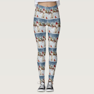 Bull Terrier Dog Winter Wonderland Christmas Joy Leggings