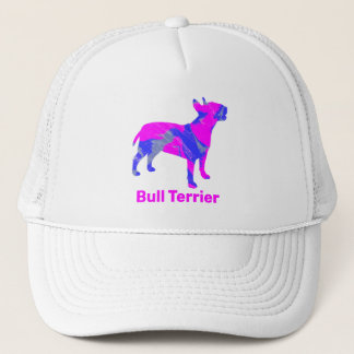 Bull Terrier English Dog Cute Pink Silhouette Trucker Hat