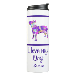 Bull Terrier English Dog Cute Silhouette PPY&B Thermal Tumbler