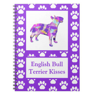 Bull Terrier English Kisses Dog Silhouette PPY&B Notebook