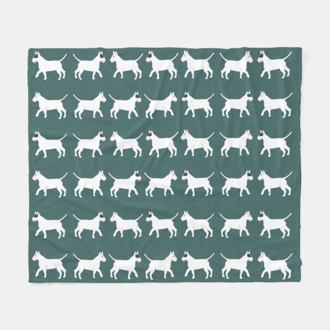 Bull Terrier Fleece Blanket (Front (Horizontal))