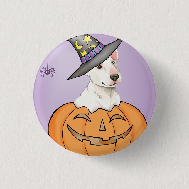 Bull Terrier Halloween 3 Cm Round Badge (Front)