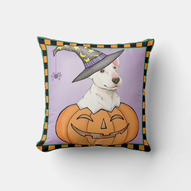 Bull Terrier Halloween Cushion (Front)