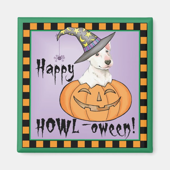 Bull Terrier Halloween Magnet (Front)