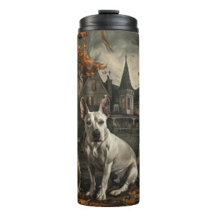 Bull Terrier Halloween Night Doggy Delight  Thermal Tumbler