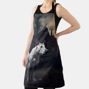 Bull Terrier Halloween Scary Apron