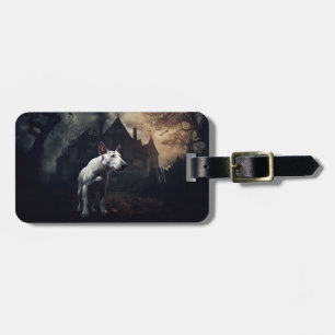 Bull Terrier Halloween Scary Luggage Tag