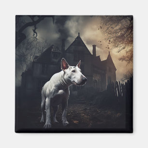Bull Terrier Halloween Scary Magnet