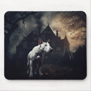 Bull Terrier Halloween Scary Mouse Pad