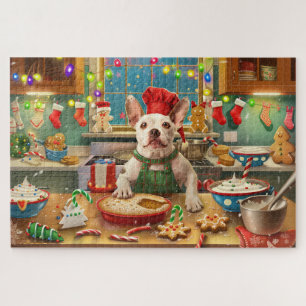 Bull Terrier Holiday Baking: Festive Christmas Jigsaw Puzzle