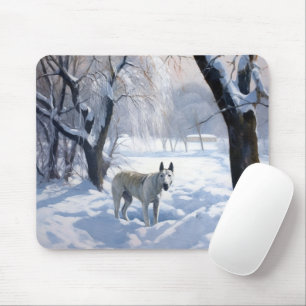 Bull Terrier Let It Snow Christmas  Mouse Pad