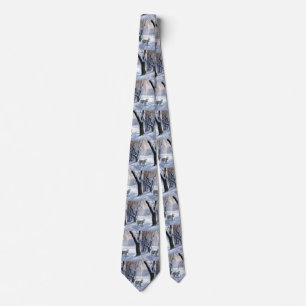 Bull Terrier Let It Snow Christmas Tie