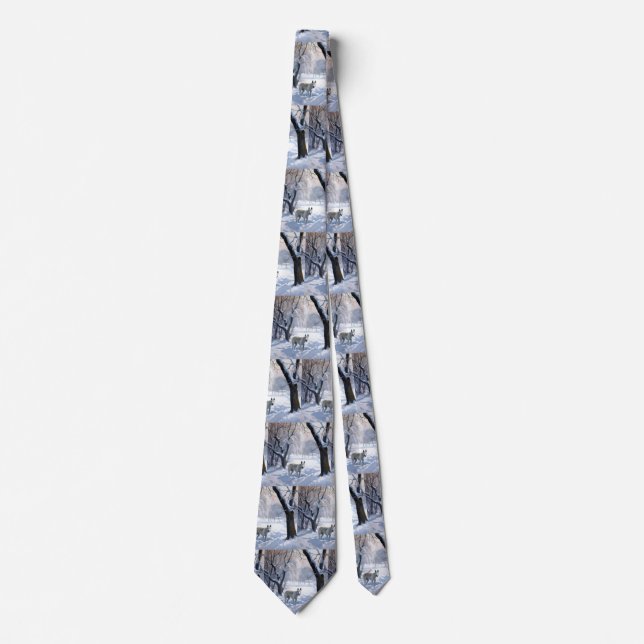 Bull Terrier Let It Snow Christmas  Tie (Front)