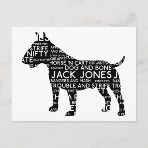 Bull Terrier London Slang Cockney Postcard