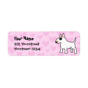 Bull Terrier Love Return Address Label