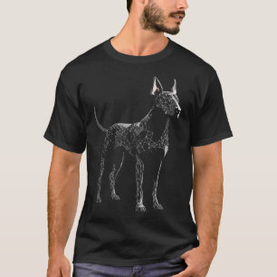 Bull Terrier Lover Drawing Polygon Animal Art Pet T-Shirt