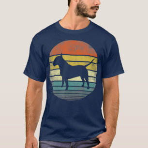 Bull Terrier Lover Owner Gifts Retro Sunset Dog T-Shirt
