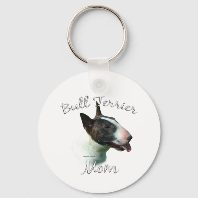 Bull Terrier Mum 2 Key Ring (Front)
