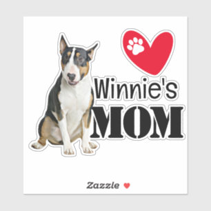 Bull Terrier Mum Personalised Sticker