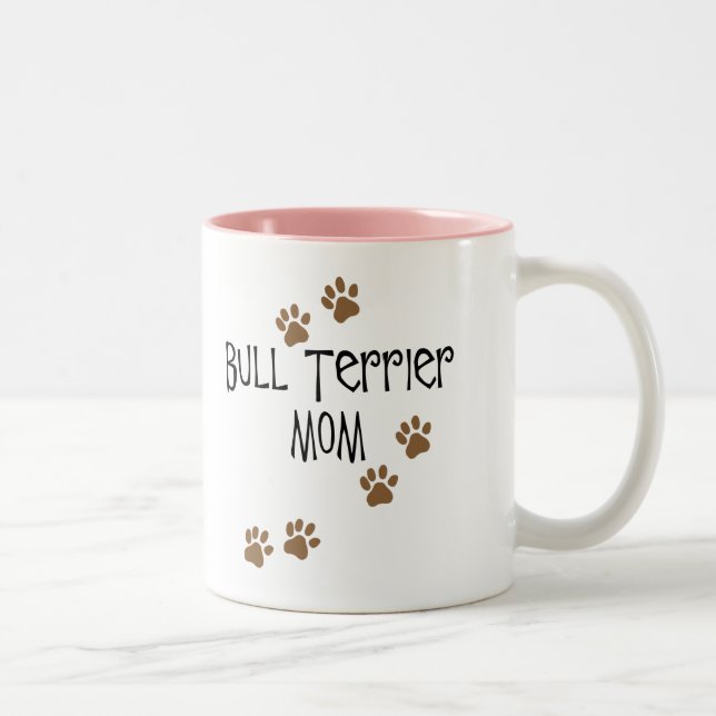 Bull Terrier Mum Two-Tone Coffee Mug (Right)