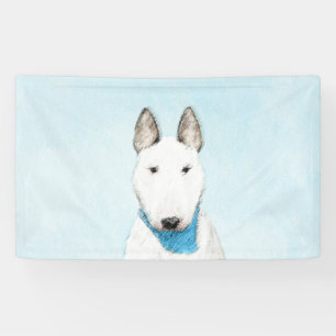 Bull Terrier Painting - Cute Original Dog Art Banner