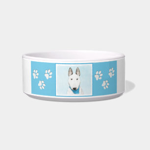 Bull Terrier Painting - Cute Original Dog Art Bowl