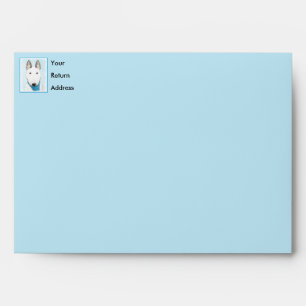 Bull Terrier Painting - Cute Original Dog Art Envelope