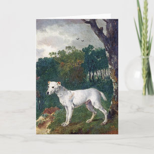 Bull Terrier Painting - Vintage Fine Art Card