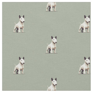 Bull terrier pattern fabric