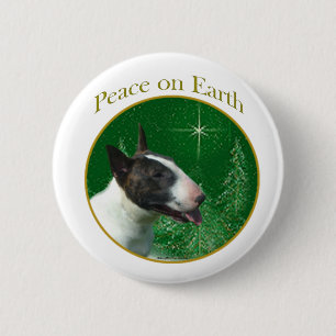 Bull Terrier Peace 6 Cm Round Badge
