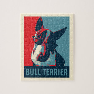 Bull Terrier Political Parody Jigsaw Puzzle