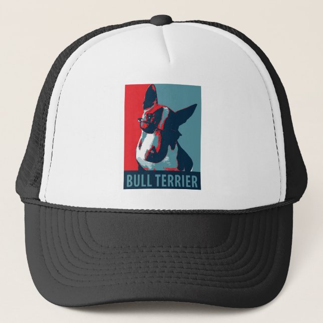 Bull Terrier Political Parody Trucker Hat (Front)