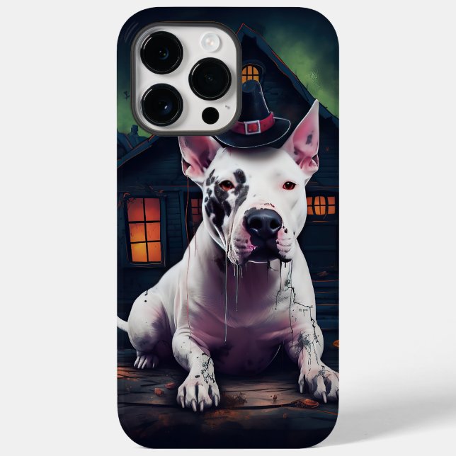 Bull Terrier Pumpkins Halloween Scary Case-Mate iPhone Case (Back)