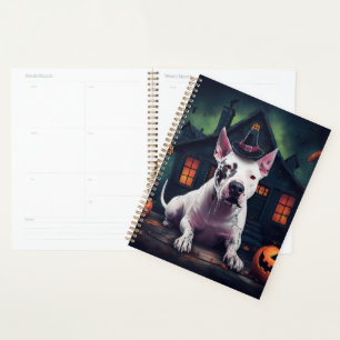 Bull Terrier Pumpkins Halloween Scary Planner