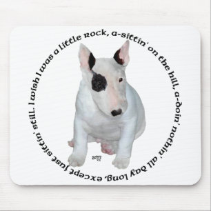 Bull Terrier Puppy Ditties Mouse Pad