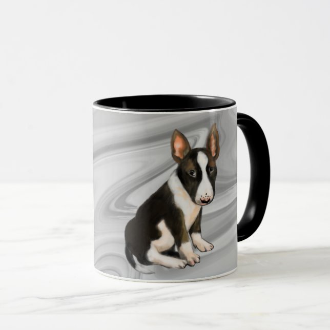  bull terrier puppy  mug (Front Right)