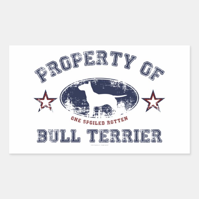 Bull Terrier Rectangular Sticker (Front)
