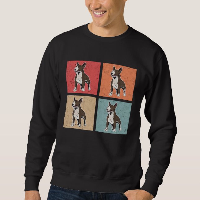 Bull Terrier Retro Bull Terrier Vintage Minibull Sweatshirt (Front)